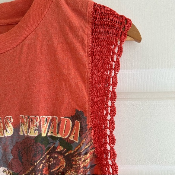 Free People Sundown Las Vegas Graphic Boho Tank Sequin - Picture 6 of 9